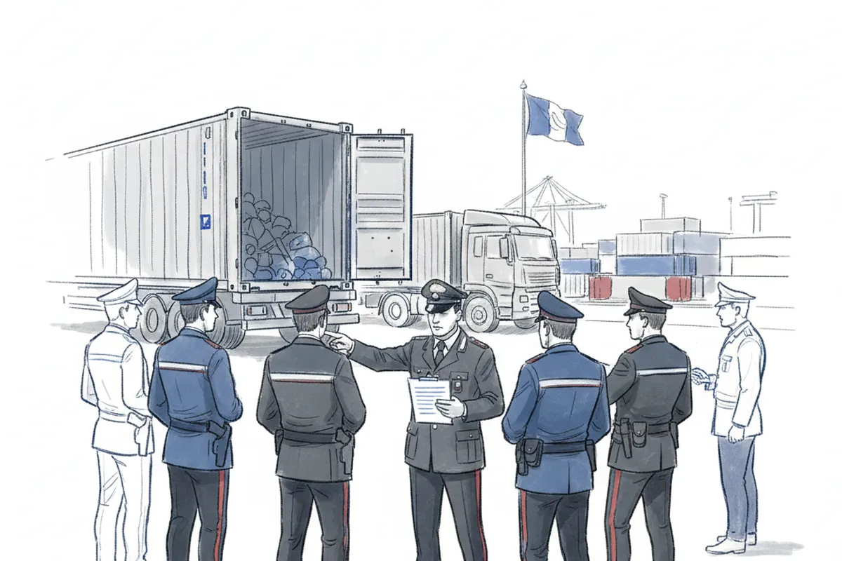Illustrazione a corredo: Rifiuti verso il Pakistan: il blitz dei Carabinieri di Brescia che coinvolge sette province
