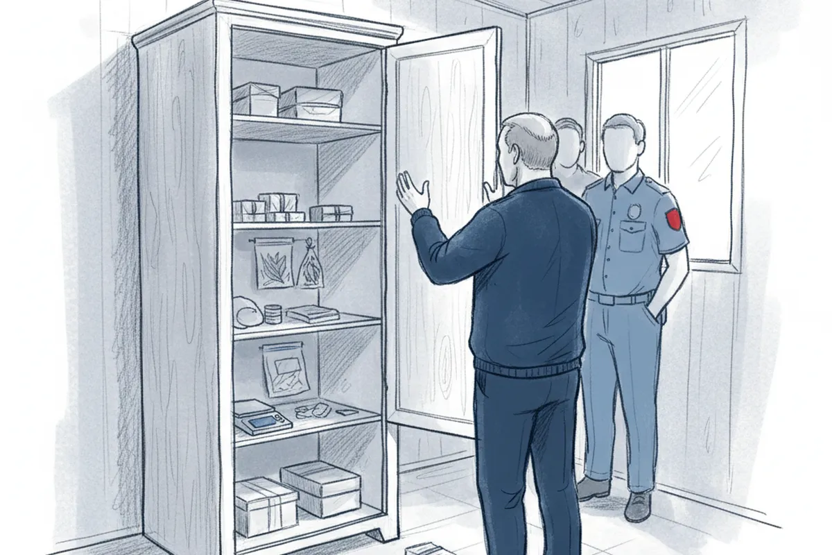 Illustrazione a corredo: Una soffiata anonima, un armadio in una dependance: cosa ci nascondeva un 50enne incensurato
